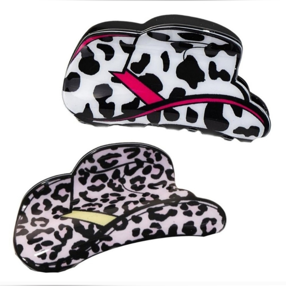 Cute Animal Print Cowboy Hat Hair Clips